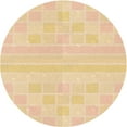 thumbnail image 1 of Ahgly Company Machine Washable Indoor Round Transitional Khaki Gold Area Rugs, 5' Round, 1 of 7