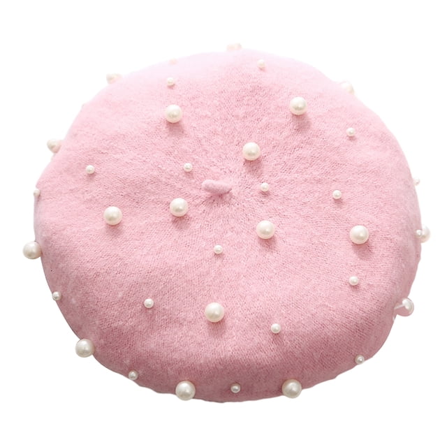 Boina Qarigey invierno moda diseño sombrero elegante rosa