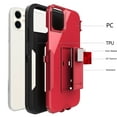 thumbnail image 3 of iPhone 12 Mini 2020 Case with Built-in Kickstand, Allytech Hard PC + Soft TPU Dual Layer Shockproof Anti-Slip Supports Magnetic Car Mount Anti-Scratch Cover for iPhone 12 Mini 5.4", Black+Red, 3 of 5