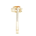 thumbnail image 3 of Rosec Jewels Natural Fire Opal Heart Shaped Engagement Ring with Halo - Certified Opal Diamond Ring - with Jewelry Box, 10K Yellow Gold, US 8.50, 3 of 9