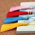thumbnail image 6 of U8MO Hot 9cm Polyester Silk Chinese Knot Bookmark Tassel Trim Craft Pendant DIY-1# red, 6 of 8