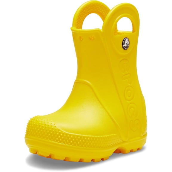 Botas de lluvia Crocs Handle It para niño pequeño, amarillas, talla 7