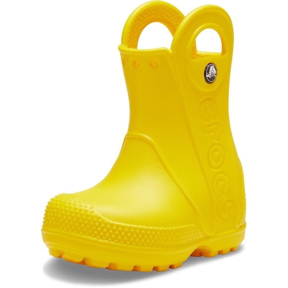 Botas de lluvia Crocs Handle It para niño pequeño, amarillas, talla 7