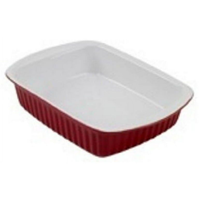 GoodCook Ceramic Stoneware 8x8 inch square cake Pan,, 2 quart white