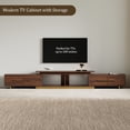 thumbnail image 5 of siu want Extendable TV Stand for 55-100 inch TVs, Modern TV Console with 4 Drawers, Walnut Entertainment Center for Living Room, 5 of 12