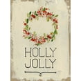 thumbnail image 2 of Tava Studios 19x24 Gold Ornate Wood Framed with Double Matting Museum Art Print Titled - Holly Jolly, 2 of 4