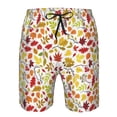 thumbnail image 4 of Naloa Colorful Leaves Men's Beach Shorts, Surfing shorts, Swim trunks, Quick Dry Swim Trunks for Surfing Beach Fun - 3X-Large, 4 of 9