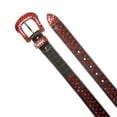 thumbnail image 3 of Kids Cowboy Cowgirl Classic Western Rhinestone Bling Studded Diamond Leather Belt, 3 of 3