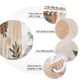 thumbnail image 3 of Bohemian Bathroom Shower Curtains with 12 Hooks Polyester Waterproof Shower Curtain for Stalls and Bathtubs Abstract Boho Circle Striped Leaves Beige Decorative Bathroom Privacy Curtain 36x72 Inches, 3 of 9