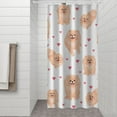 thumbnail image 2 of Pomeranian Dogs with Hearts Shower Curtain 36"x72" ,Bathroom Decorative Shower Curtains Set with 12 Hooks,Modern Waterproof Washable Shower Curtain, 2 of 6