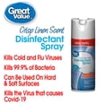 thumbnail image 3 of Great Value Disinfectant Spray, Crisp Linen Scent, 12.5 oz, 3 of 6