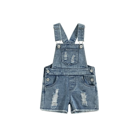 

Pudcoco Baby Summer Sling Jumpsuit Sleeveless Suspender Shorts with Pockets