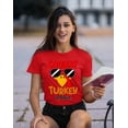thumbnail image 2 of Coolest Turkey in Town Thanksgiving Funny Cool Sunglasses Women's T-shirt For Women, XL, Red, 2 of 6