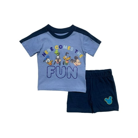 

Disney Baby Boys Mickey Mouse T-Shirt and Knit Shorts Set Sizes 12M-24M