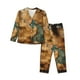 thumbnail image 1 of Fotbe Antique Map Adventure Scene Conjunto de Pijama de Manga Larga para Mujer con Estampado, Ropa de Dormir de 2 Piezas, Conjunto de Casa Suave y Cómodo con Bolsillos-X-Large, 1 of 7