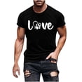 thumbnail image 1 of T-Shirt Homme Manches Longues Col Rond Imprimé Couleur Assortie Automne, 1 of 6