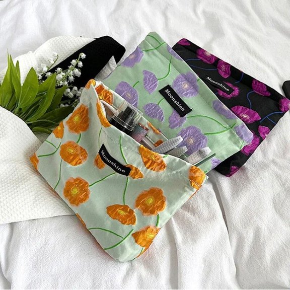 Multifunctional Women Clutch Cosmetic Bag Fashion Travel Portable Makeup Bag Skincare Organizer Large Capacity Wash Bag Pouch
