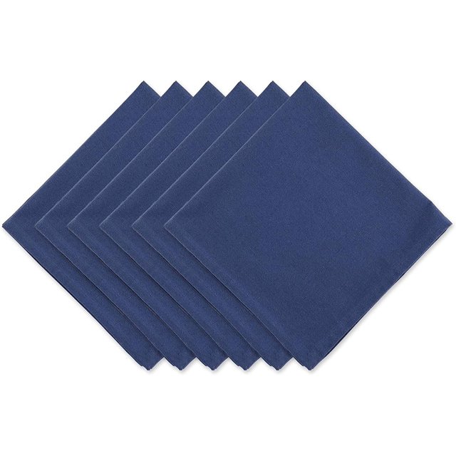 DII Solid Napkin Set Collection, 20x20, French Blue, 6 Piece