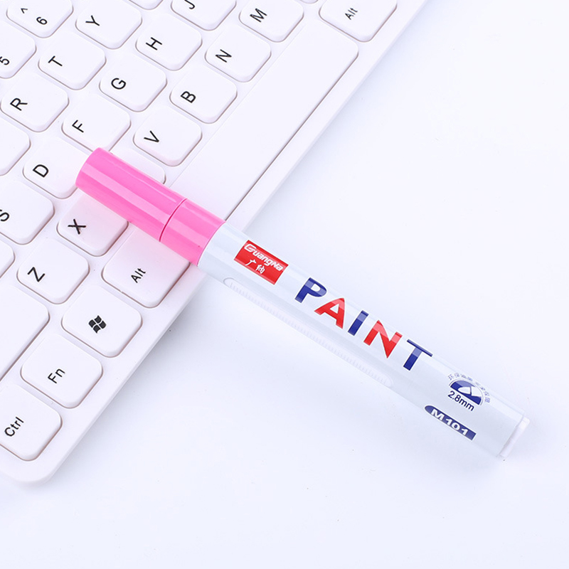 Paint Pen M101 Marker Badminton Racket Touch Up Paint Pen Diy Art Painting Graffiti Pen 2.8Mm Pink