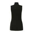 thumbnail image 6 of RMGVDSD Women's Solid Color Fashion Turtleneck Sleeveless Sweater Slim Fit Knit Tank Top Pullover Trendy Casual Fall Sweater /Black, 6 of 6