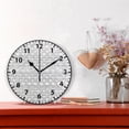 thumbnail image 2 of Gray Scallop Pattern Design Wall Clock Modern Small Clock Black Hands for Office, Home, Bedroom,School 9.84in, 2 of 11