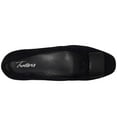 thumbnail image 4 of Trotters Delse Women's Size 6 WW (2E),  Faux Suede Low Heel Pumps, Black, 4 of 6