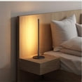 thumbnail image 2 of Lámpara de mesa LED moderna minimalista, Lámpara de noche regulable sin escalón, para recámara, sala de estar y oficina, color negro, luz blanca cálida 3000K, 2 of 9