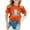 Orange, variant on MIXUE Toddler Girls Tops & T-Shirts Cute Graphic Ocean Animal Print Round Neck Short Sleeve Tops Pullover Tee Shirts Sportwear,Black,2-3 Years