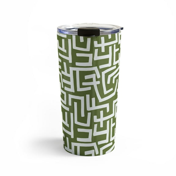 Society6 Beshka Kueser Nomad Green 20 oz Stainless Steel Travel Mug