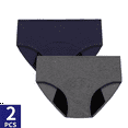 thumbnail image 2 of Noyal 2 Pack Physiological Panties For Women Cotton Leak Proof Period Briefs Menstrual Underwear, 2 of 13