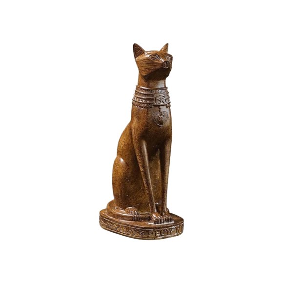 Nordic Retro Imitation Wood Color Egyptian Cat Ornaments Resin Crafts Homestay Living Room Study Hallway Decoration
