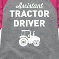 thumbnail image 3 of Instant Message - Tractor Driver Assistant - Toddler & Youth Girls Raglan Graphic T-Shirt, 3 of 5