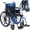 Blue, variant on Invacare Folding Wheelchair with 16" Seat, Swing-Away Footrests, Desk-Length Removable Arms - Black