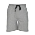 thumbnail image 4 of Hanes Men's 2-Pack Cotton Lounge Drawstring Knit Shorts with Waistband & Pockets, Grey Heather/Chambrey Blue, 3X- Large, 4 of 4