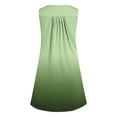 thumbnail image 4 of QUINDOS Summer Dresses for Women 2025 Casual Sundress Sleeveless V-neck Sun Dresses Pleated Gradient Color Button Knee High Mini Dresses for Women, 4 of 4