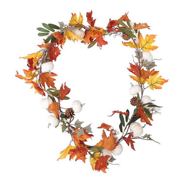 1 Uds simulación de hoja de arce calabaza ratán para decoraciones de Halloween