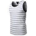 thumbnail image 1 of FashionOutfit Men's Basic Round Neck Stripe Tank Tops, 1 of 3