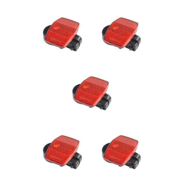 bedienty Bike Bicycle Handlebar Reflector Reflective Front Rear Warning Light Safety Lens red 5Set