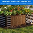 thumbnail image 5 of Dextrus 8x4x3ft Galvanized Metal Raised Garden Bed with Gloves, Support Rod & Rubber Edge for Outdoor Plants Veggies, Black, 5 of 6