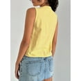 thumbnail image 6 of Musuos Women's Double Front Tie Closure Tank Tops Sleeveless Summer V-Neck Solid Color Casual Vest, 6 of 7
