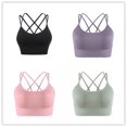 thumbnail image 2 of Top-kevin Sports Bras for Women Pack Criss Cross Back Sexy Strappy Sports Bra Seamless Padded Yoga Bra with Removable Cups Women's Strappy Sports Bra with Criss Cross Back, 2 of 6