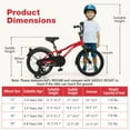 thumbnail image 3 of Costway Vélo pour Enfants de 18 Pouces pour Garçons et Filles de 4 à 8 Ans avec Siège Ajustable, Frein à Main, Réflecteurs, Rouge, 3 of 10