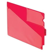 Esselte Corporation  End Tab Vinyl Outguides With Center Tab Printed Out - Red - Letter Size