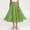 A355 Green, variant on Women's Elastic High Waist Flared Skirt Midi Length A-Line Pleated Flowy Lightweight Summer Beach Vacation Skirt Casual Relaxed Fit Swing Sun Skirt