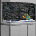 thumbnail image 2 of Stone Aquarium Background, Black Rock Reptile Habitat Underwater Fish Tank, Rock Fish Tank Background Aquarium Decorations Poster with 8 EVA Double-Sided Tape, 2 of 5