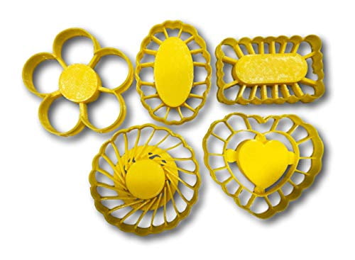 Thumbprint Shaped Cookie Cutters (Set of 5 Cutters, 2.5” each)- Fast Shipping - Sharp Edges - Exceptional Quality