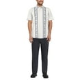 thumbnail image 2 of Cafe Luna Men's and Big Men's Tropical Palms Panel Print Short Sleeve Shirt, Sizes S-5XL, 2 of 3