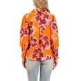 thumbnail image 3 of INSPIRE CHIC Button Down Floral Shirt for Women's Lantern Long Sleeve Point Collar Spring Summer Boho Blouse Top XS Orange, 3 of 6