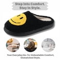 thumbnail image 6 of BERANMEY Cute Smile Face Slippers for Women Perfect Soft Plush Comfy Warm Slip-On Happy Face Slippers fo Women Indoor fluffy Smile House Slippers for Women and Men Non-slip Fuzzy Flat Slides, 6 of 9