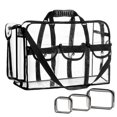 thumbnail image 1 of Bolsa de maquillaje Sanwuta, extragrande, transparente, con 3 bolsas pequeñas, 1 of 7